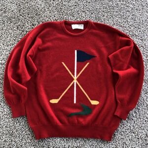 Vintage Pringle Of Scotland Nick Faldo Sweater Men Large 100% Wool Golf Pullover